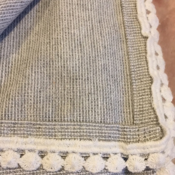 Gray Lace Trim  Recyclable Table Cloth Oblong NWT - Picture 15 of 16